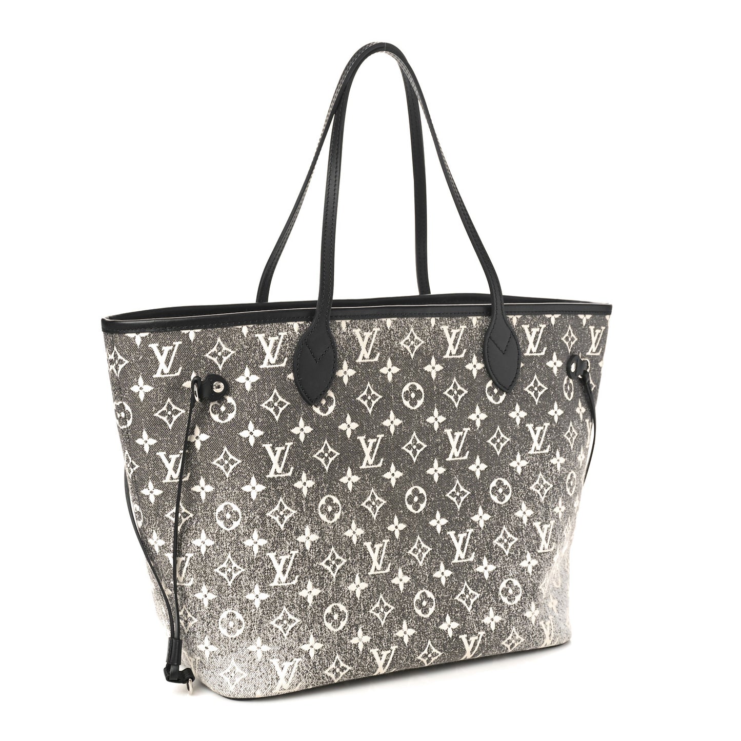 Denim Monogram Jacquard Neverfull MM Grey