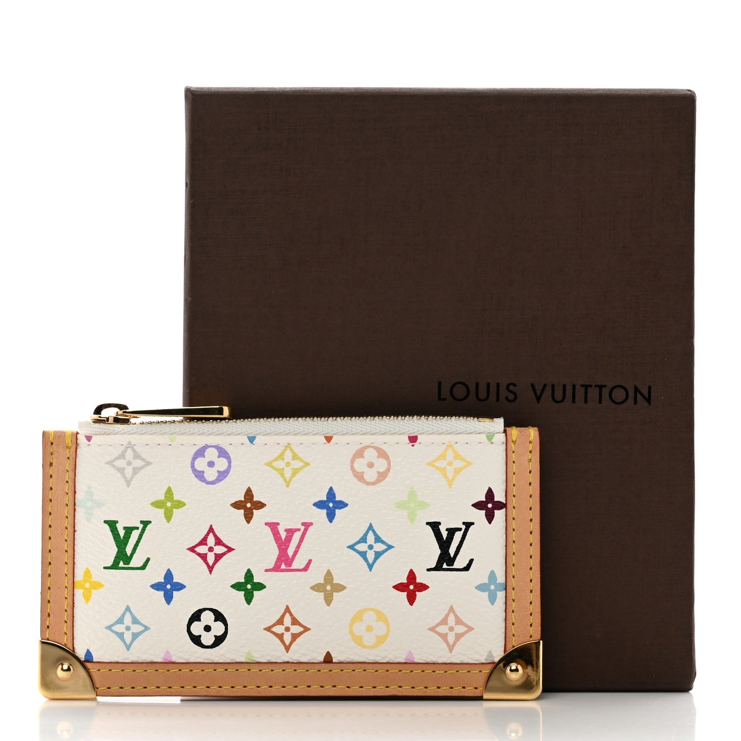 Monogram Multicolor Key Pouch White