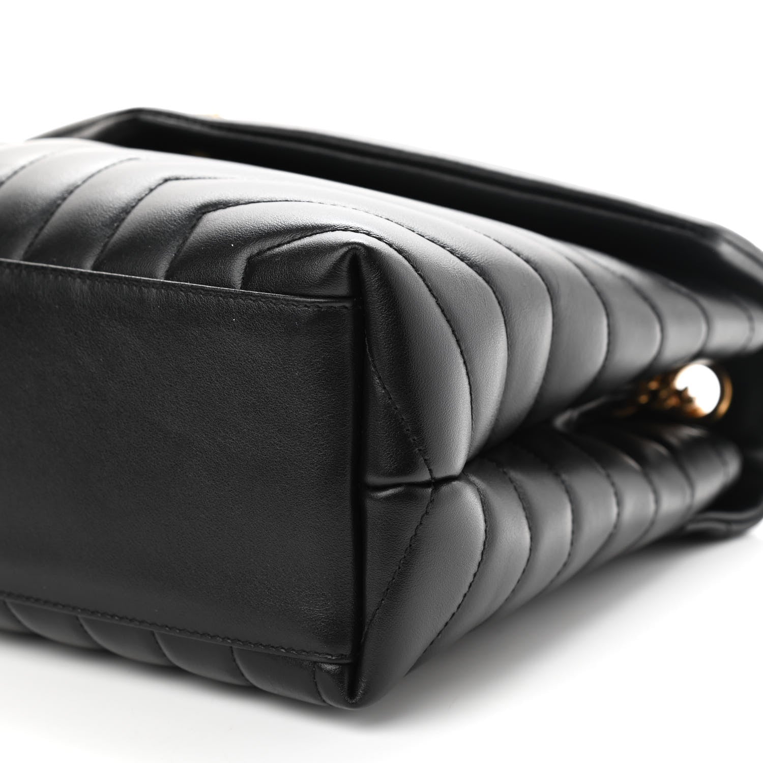 Saint Laurent Calfskin Y Quilted Monogram Medium Loulou Chain Satchel Black 9 of 9