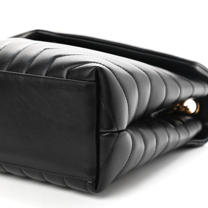 Saint Laurent Calfskin Y Quilted Monogram Medium Loulou Chain Satchel Black 9 of 9