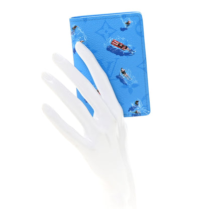 Louis Vuitton Monogram Sports Pocket Organizer NM Pool Blue 2 of 7