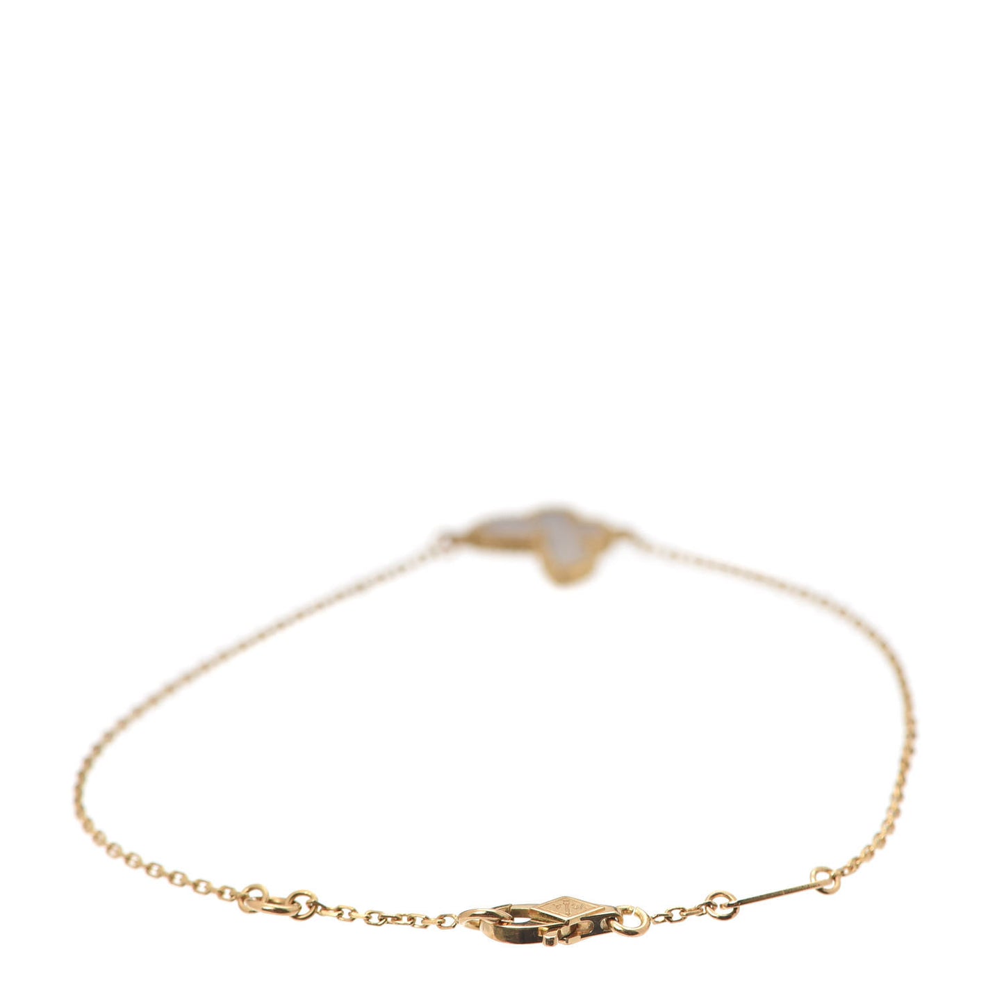 18K Yellow Gold Mother of Pearl Sweet Alhambra Butterfly Bracelet