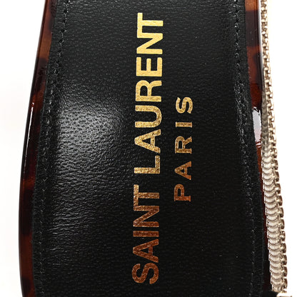 Saint Laurent Vernice Grupy Leopard Print Blake 110 Slingback Pumps 39 Manto Natural Black 8 of 10