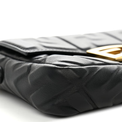 Fendi Nappa FF 1974 Embossed Mini Baguette Black 9 of 12