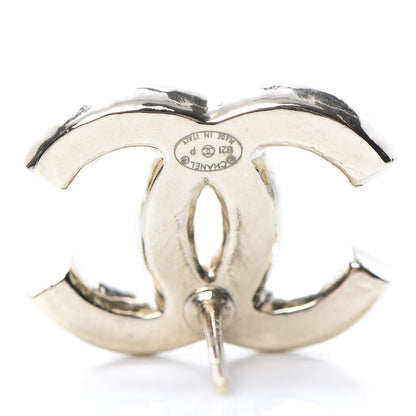 Chanel Pearl CC Earrings Gold 4 of 5