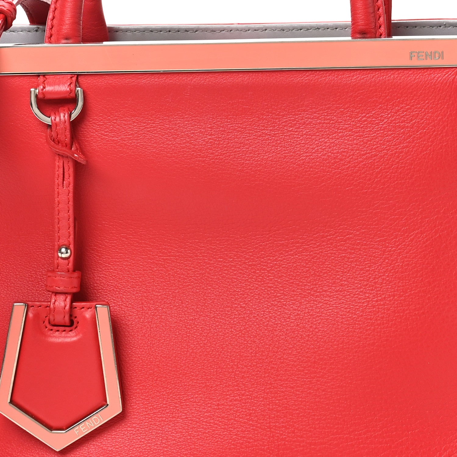 Fendi Vitello Dolce Century Petite 2Jours Tote Fiamma Ardesia 7 of 9