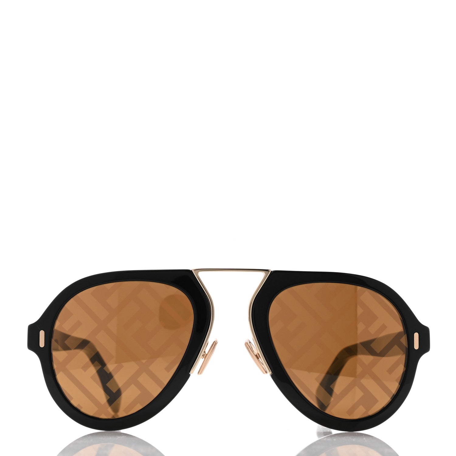 Fendi Acetate FF Aviator Sunglasses FF M0104/S Black 2 of 9