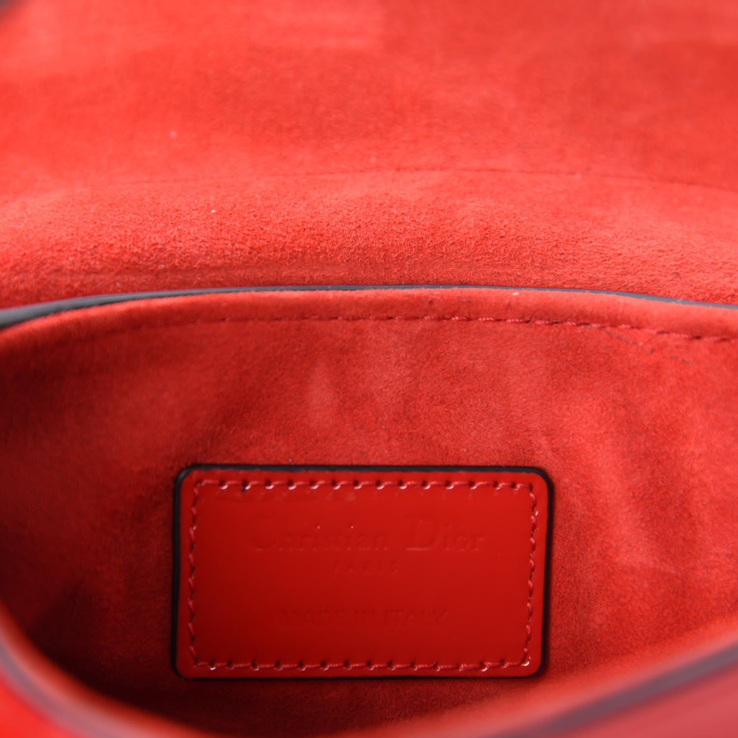 Christian Dior Patent Mini Saddle Bag Red 8 of 10