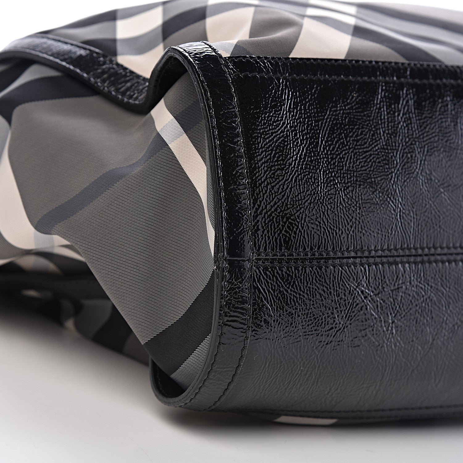 Burberry Nylon Beat Check Tote Black 8 of 9