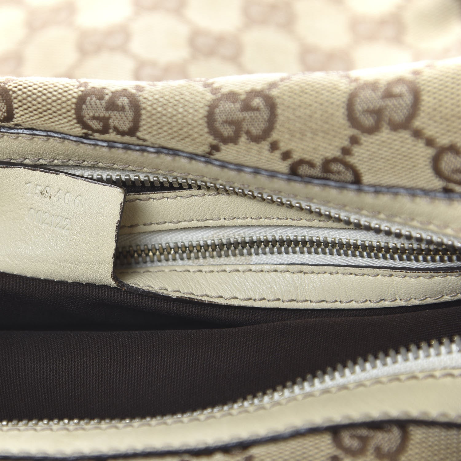 Gucci Monogram Large Biba Studded Hobo Off White 9 of 10