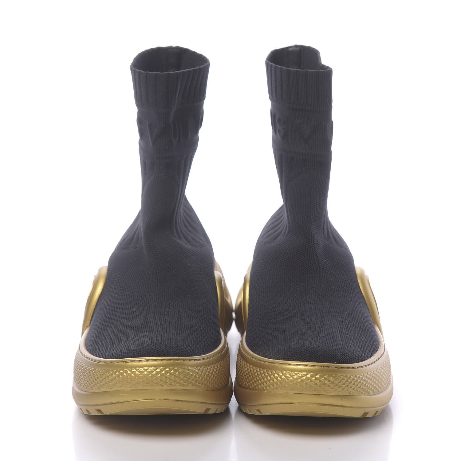 Louis Vuitton Stretch Textile Monogram LV Archlight Sneaker Boots 36 Black Gold 2 of 7