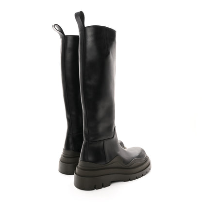 Bottega Veneta Calfskin The Tire High Boots 36 Black Camping 4 of 14