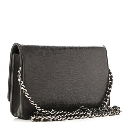Chanel Caviar Timeless CC Wallet on Chain WOC Grey 3 of 15