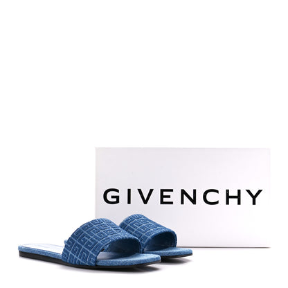 Givenchy Jacquard 4G Logo Mule Slide Sandals 39.5 Denim Blue 9 of 9
