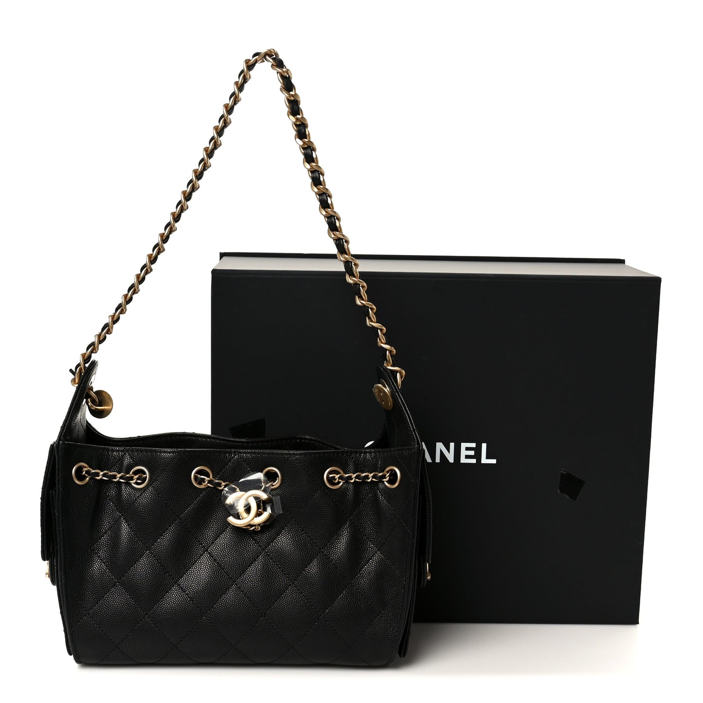 Caviar Quilted Mini Chanel 25 Handbag Black