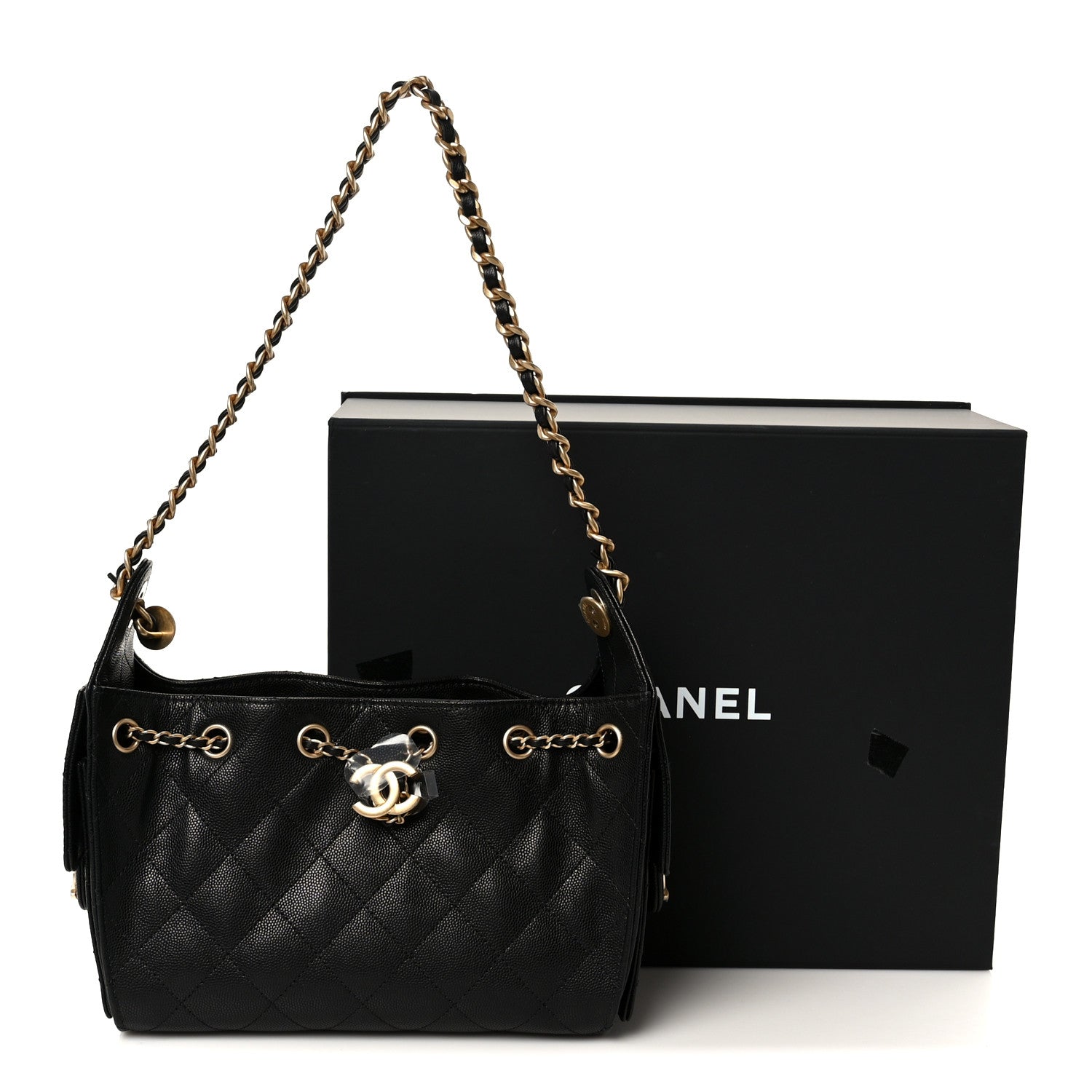 Chanel Caviar Quilted Mini Chanel 25 Handbag Black 11 of 11
