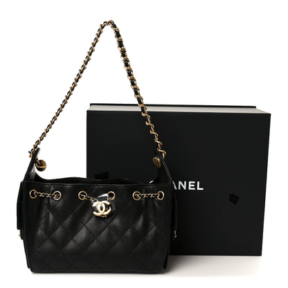 Chanel Caviar Quilted Mini Chanel 25 Handbag Black 11 of 11