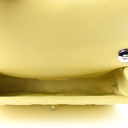 Chanel Lambskin Quilted Medium Easy Carry Flap Yellow 4 of 10