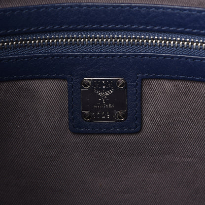 MCM Calfskin Ottomar Monogram Large Klara Hobo Navy Blue 7 of 12