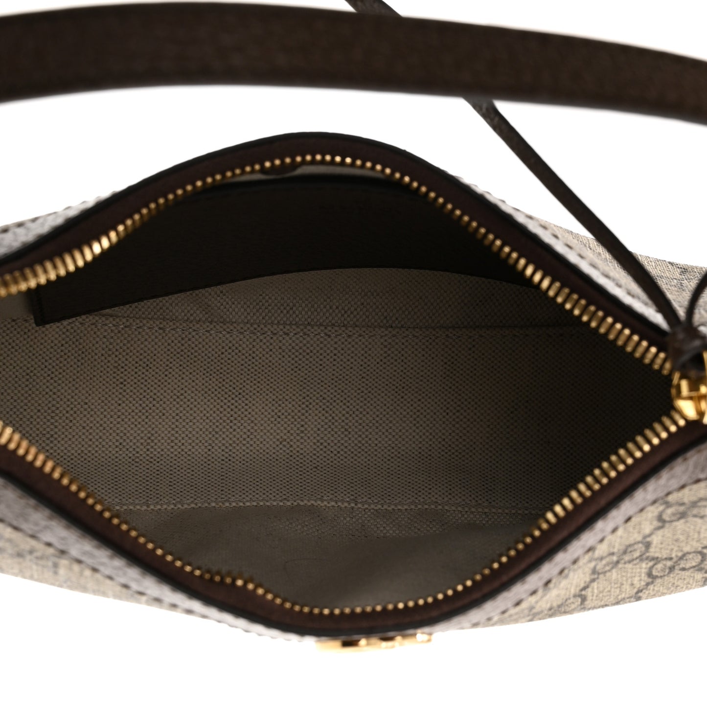 GG Supreme Monogram Textured Dollar Calfskin Small Ophidia Hobo Beige Ebony New Acero