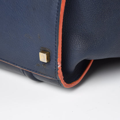 Celine Supple Calfskin Large Phantom Luggage Navy Blue Orange 25 of 25