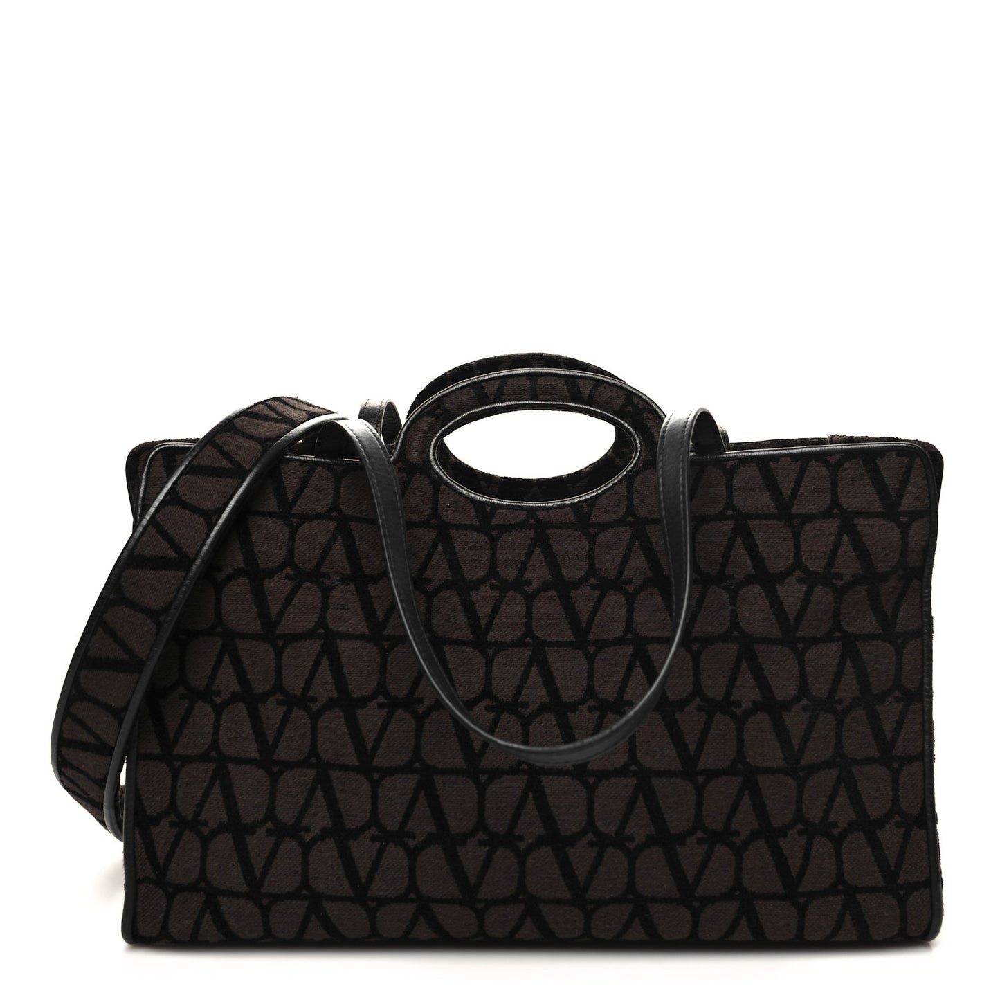 Toile Iconographe Goatskin Le Troisieme Shopping Bag Black Fondant