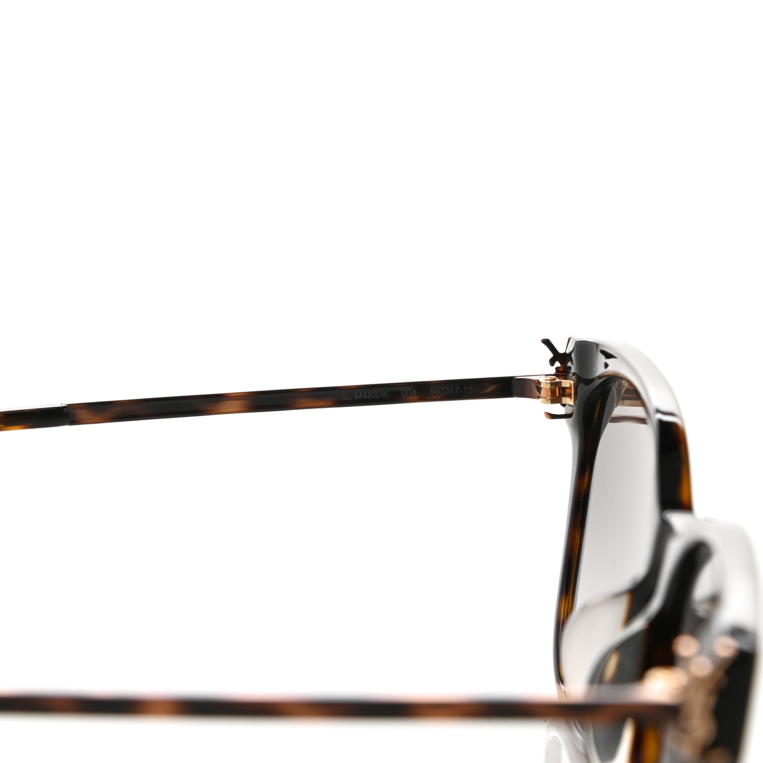 Saint Laurent Square Acetate Metal SLM48S Sunglasses Tortoise 5 of 7