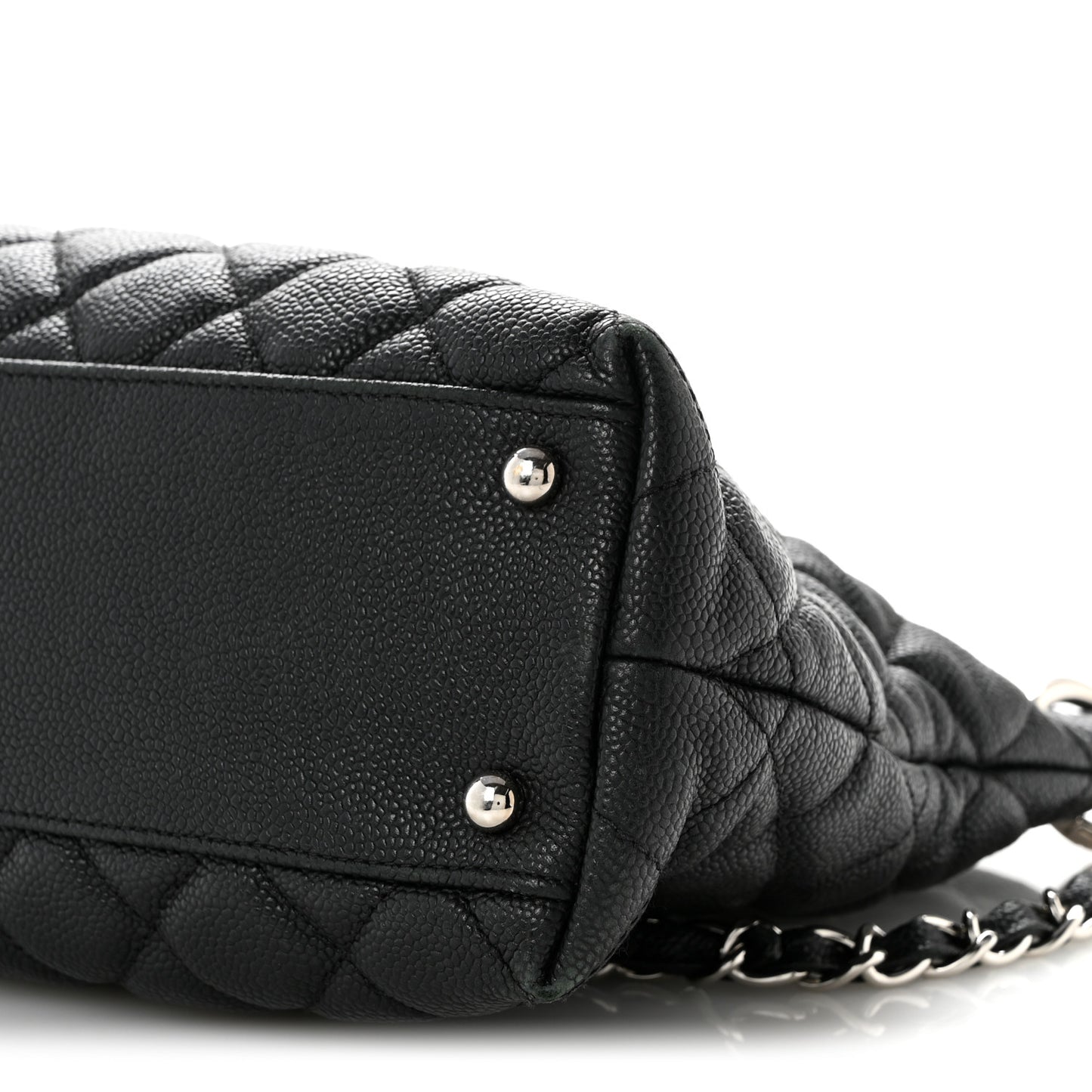 Caviar Quilted Easy Zip Tote Black