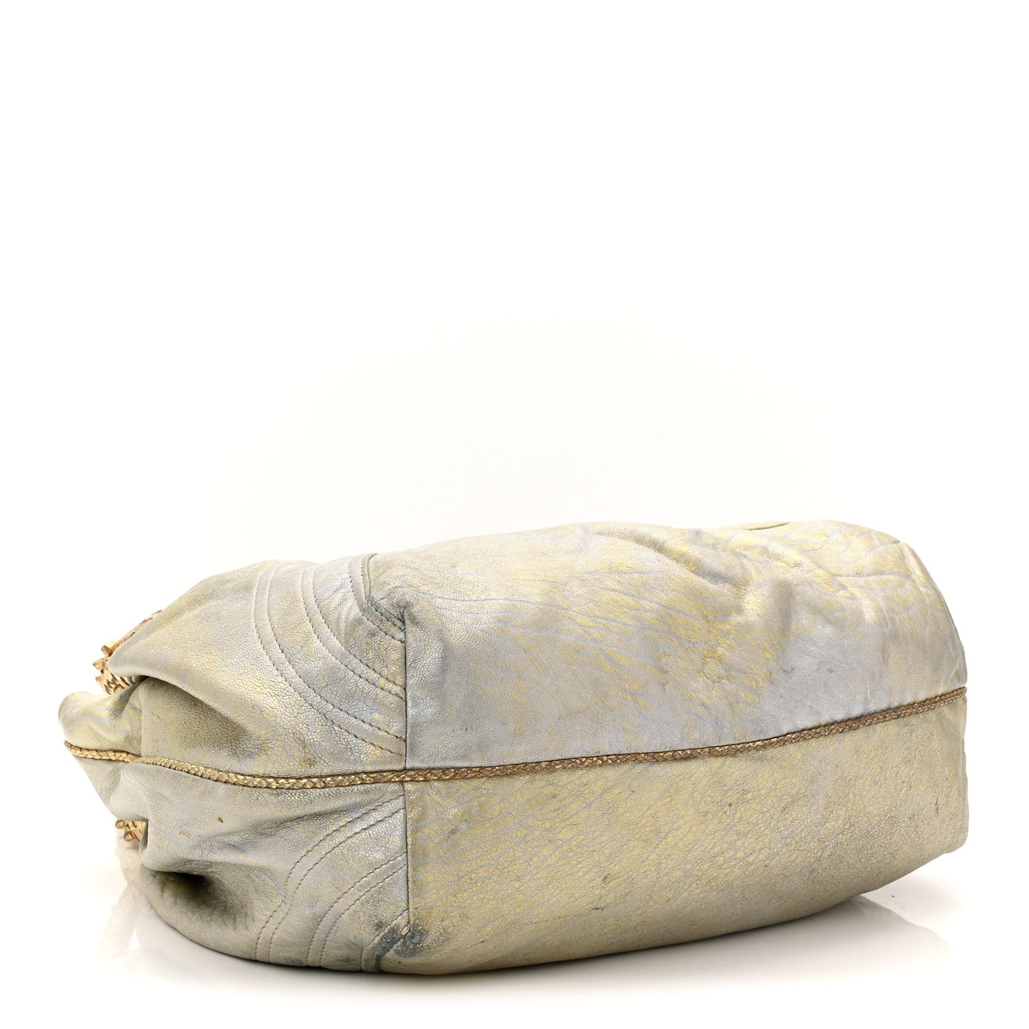 Fendi Nappa Nuvolata Bimetal Spy Oro Argento 4 of 10