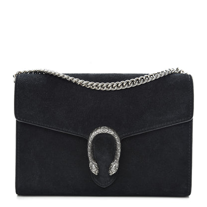 Gucci Suede Mini Dionysus Chain Wallet Black 1 of 10