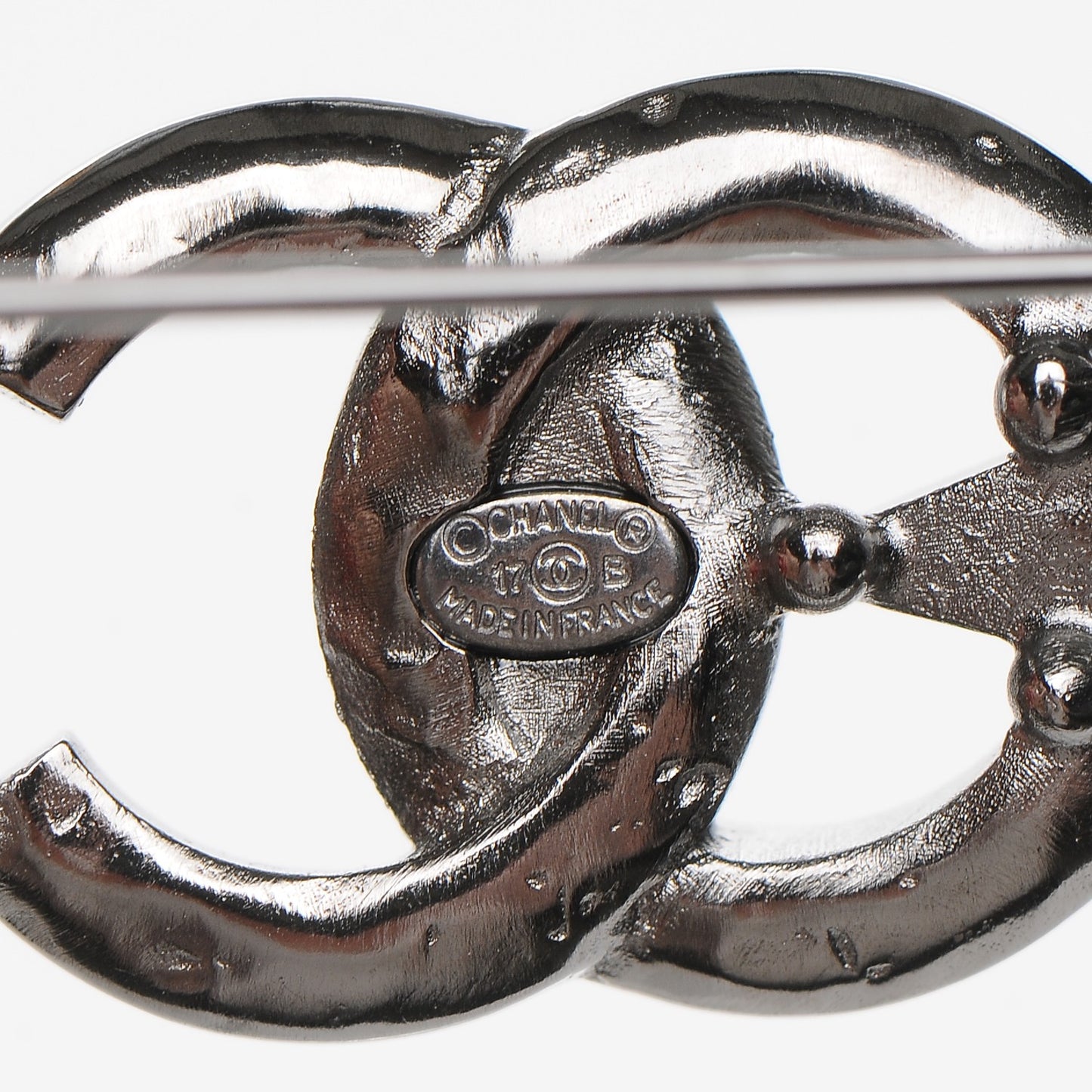 Crystal Star Moon CC Brooch Silver