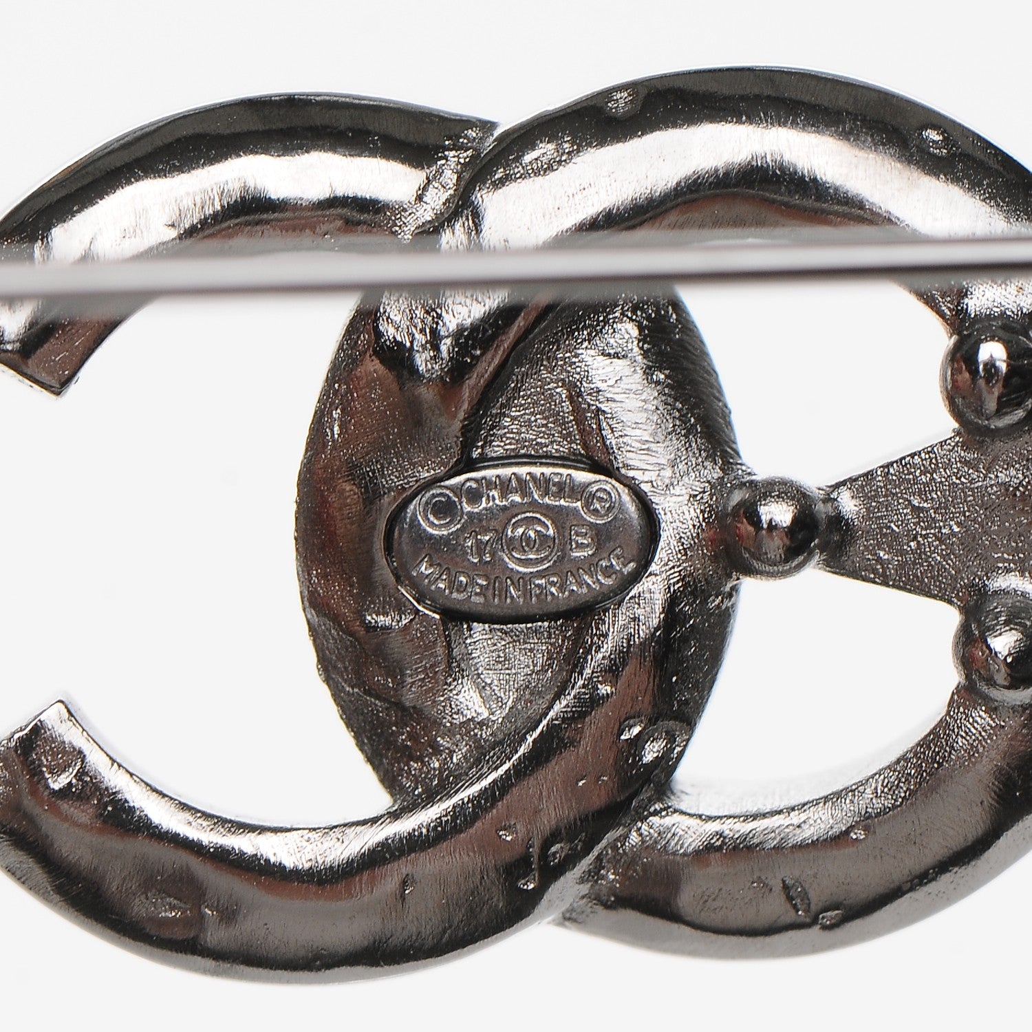 Chanel Crystal Star Moon CC Brooch Silver 4 of 5