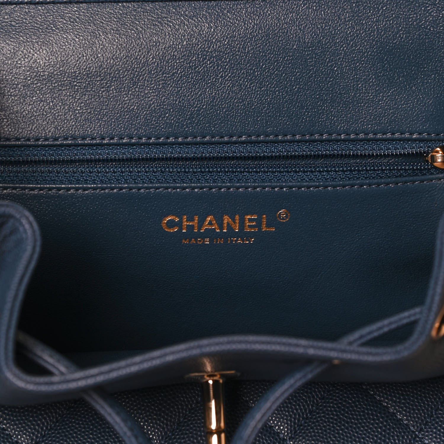 Chanel Caviar Quilted Business Affinity Backpack Blue 5 of 11