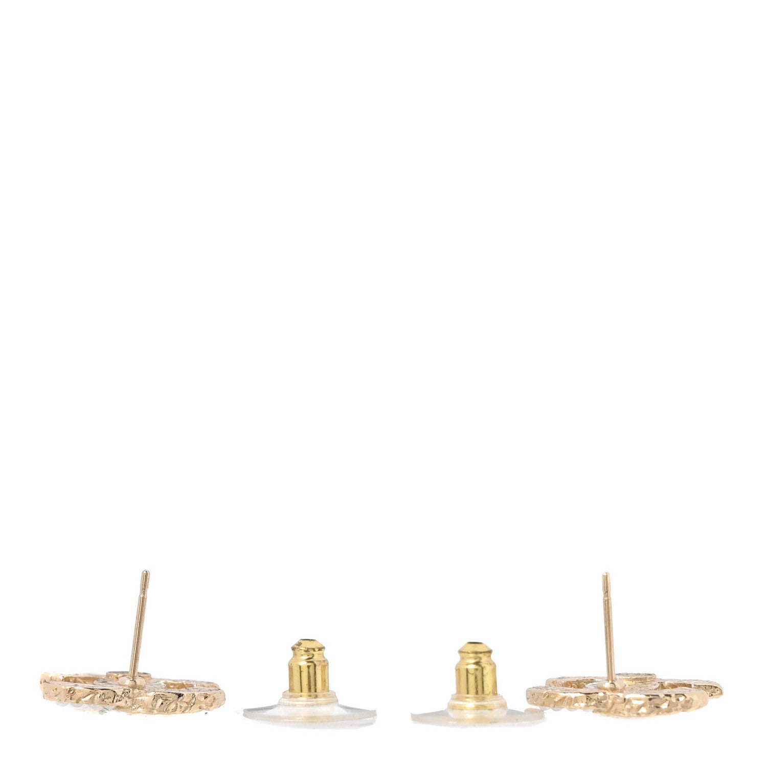 Chanel Pearl Crystal CC Earrings Gold Multicolor 3 of 5