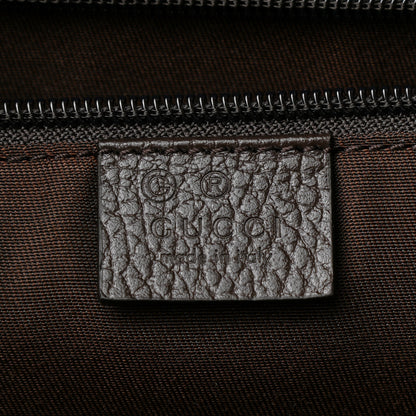 Gucci Monogram Dollar Calfskin Large Boston Duffle Bag Beige Ebony Testa di Moro Marrone Scuro 6 of 10