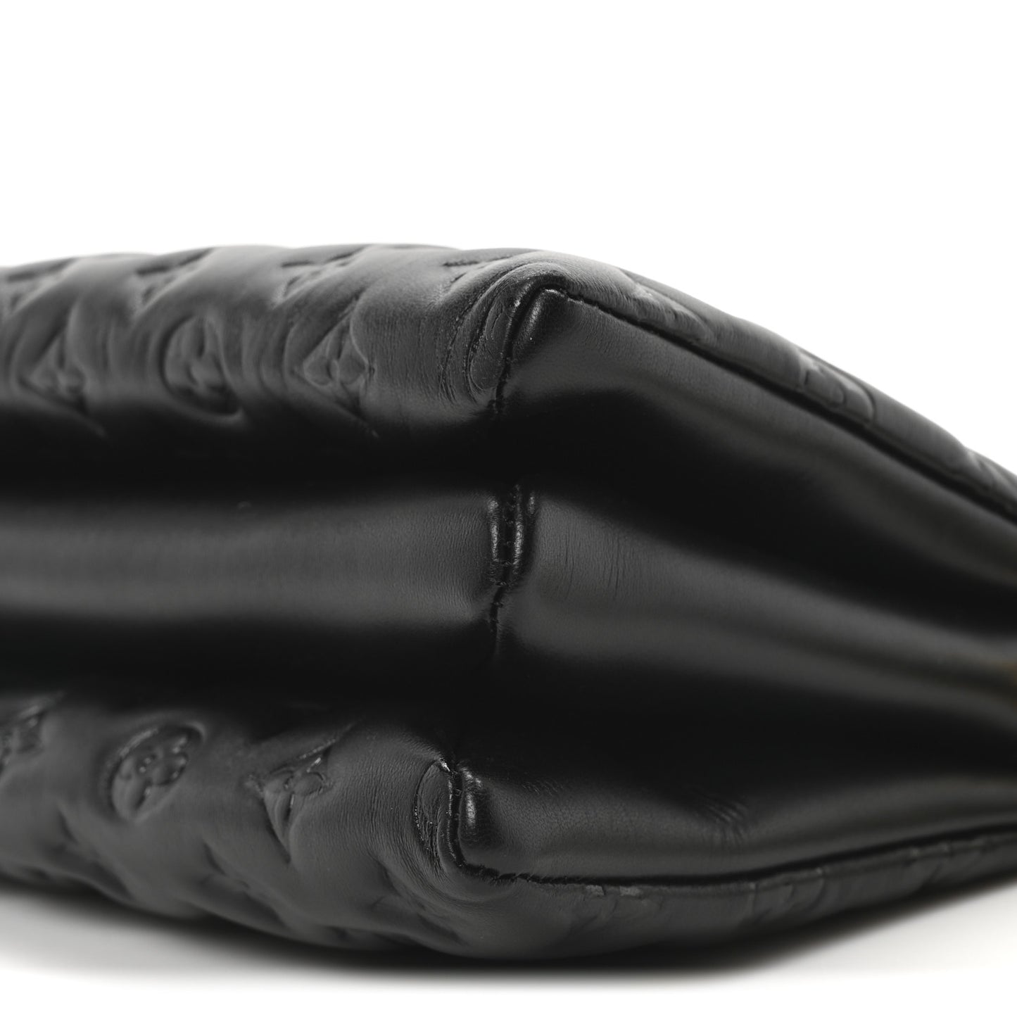 Lambskin Embossed Monogram Coussin PM Black