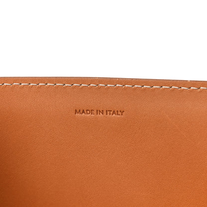 Celine Canvas Calfskin Logo Print Vertical Cabas Natural Tan 6 of 10