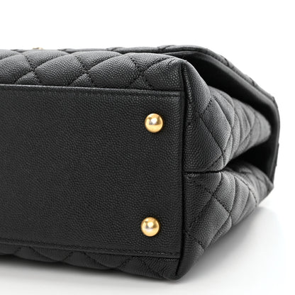 Chanel Caviar Quilted Small Coco Handle Flap Black 10 of 10