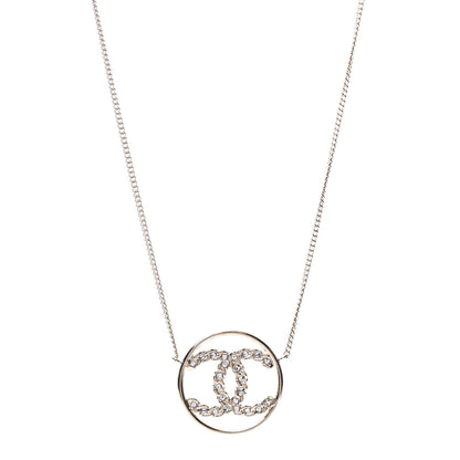 Chanel Baguette Crystal High Society CC Pendant Necklace Gold 1 of 6