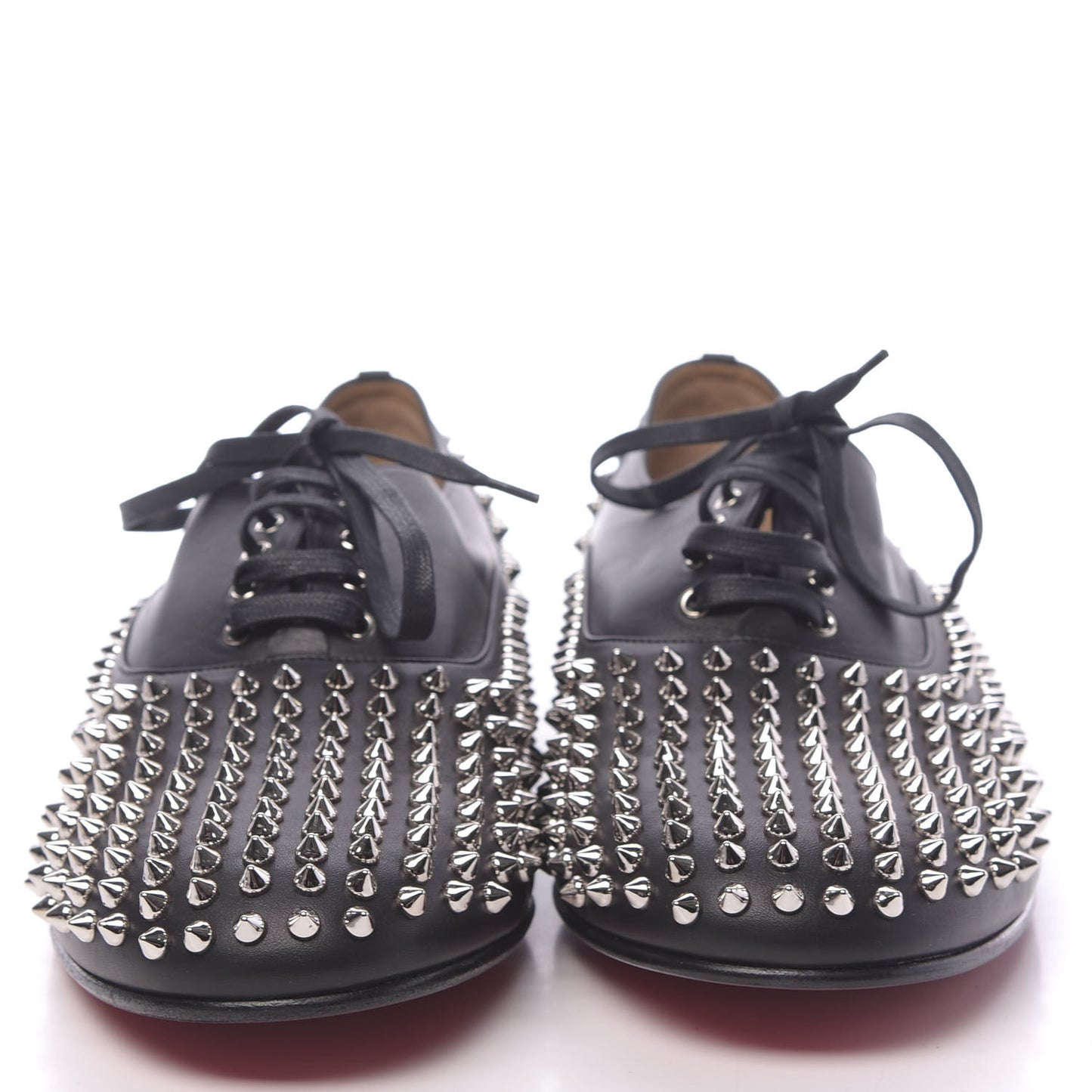 Calfskin Spike Mens Freddy Flat 46.5 Black