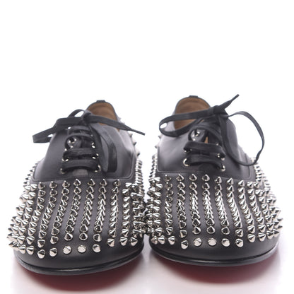 Christian Louboutin Calfskin Spike Mens Freddy Flat 46.5 Black 2 of 10