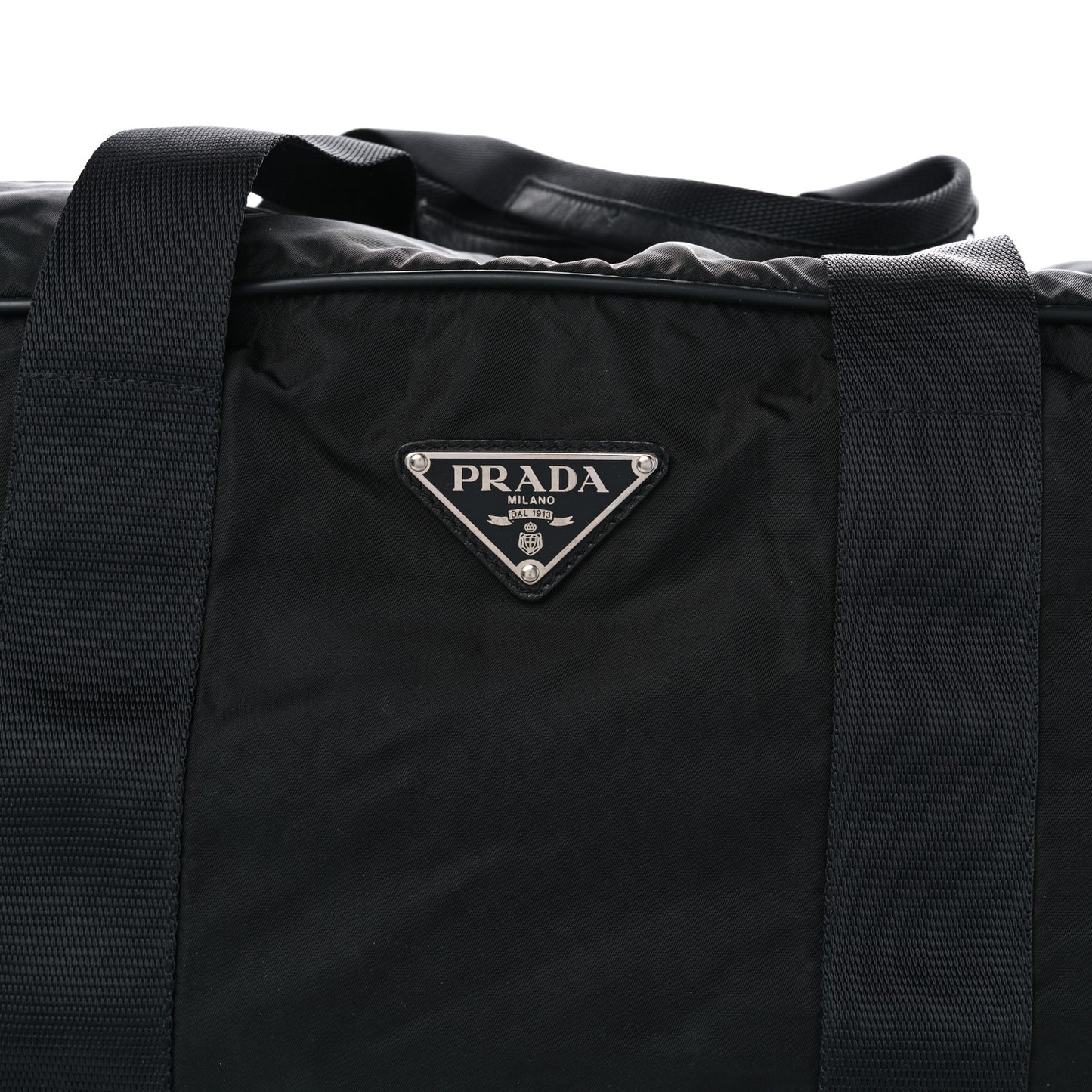 Tessuto Nylon Saffiano Viaggio Duffle Black