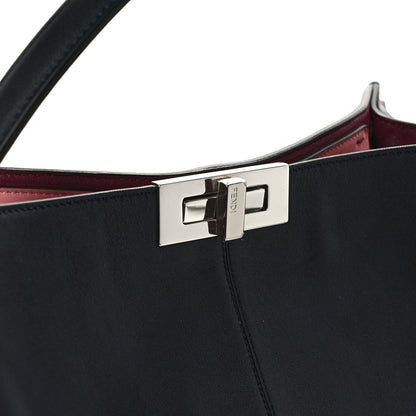 Fendi Vitello Seta Century Large Peekaboo X-Lite Black Notte Flamingo 16 of 16