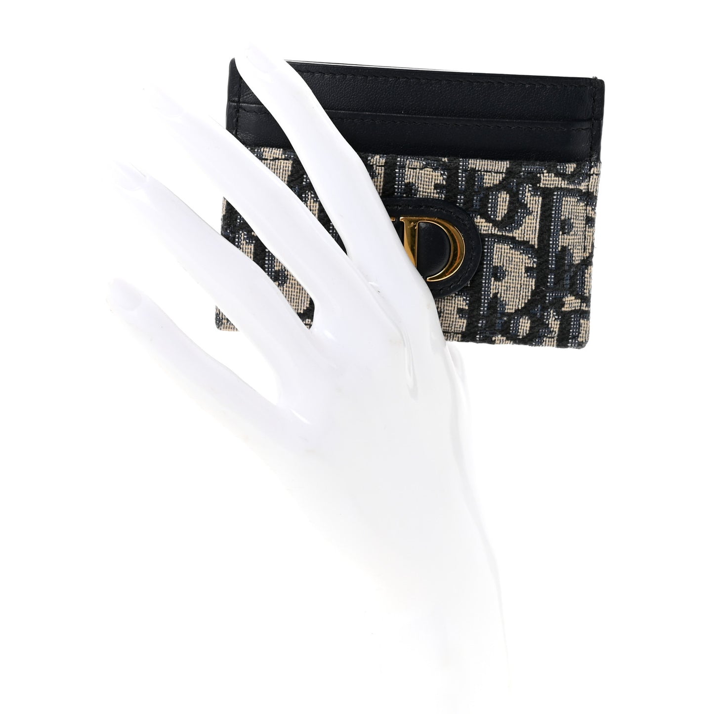 Oblique Calfskin 30 Montaigne Freesia Card Holder Blue