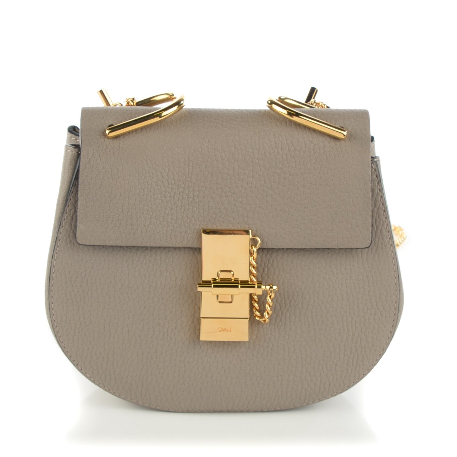 Chloe Grained Lambskin Mini Drew Shoulder Bag Motty Grey 1 of 7