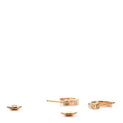 Cartier 18K Pink Gold Small LOVE Hoop Earrings 3 of 5