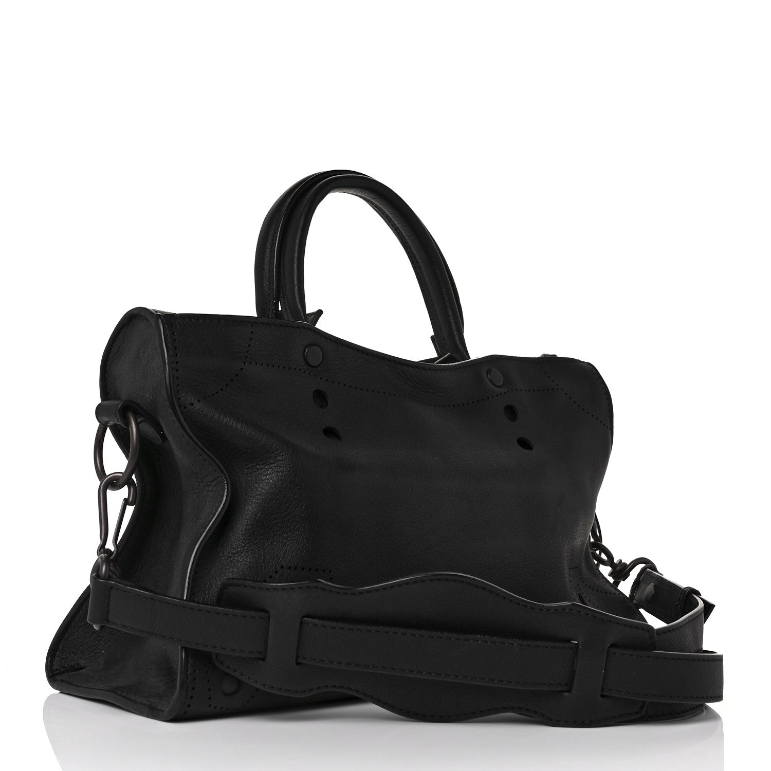 Balenciaga Veau Soyeux Perforated Blackout Hardware S City Black 2 of 8