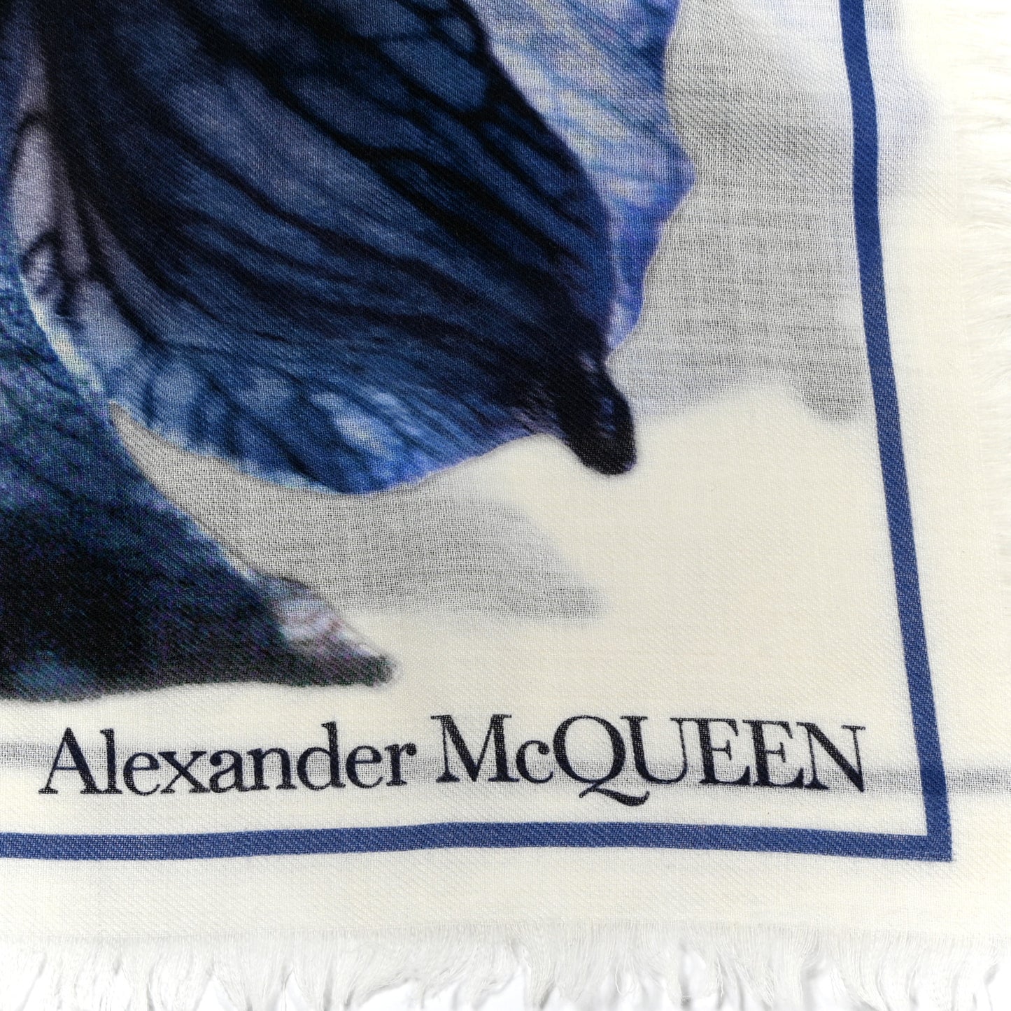 Silk Wool Bellflower Skull Shawl Multicolor