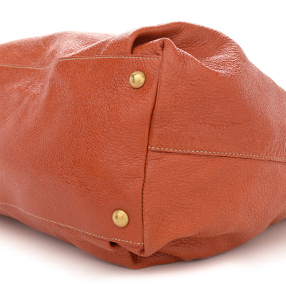 Prada Cervo Lux Chain Shoulder Bag Orange 10 of 13