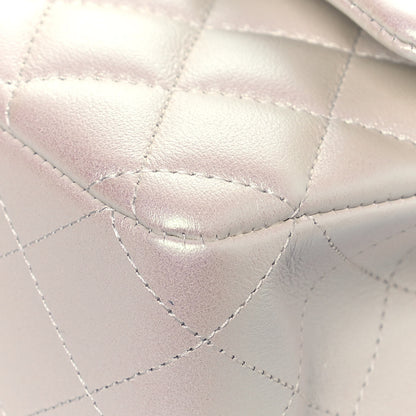 Chanel Iridescent Lambskin Quilted Medium Double Flap Ivory 10 of 13